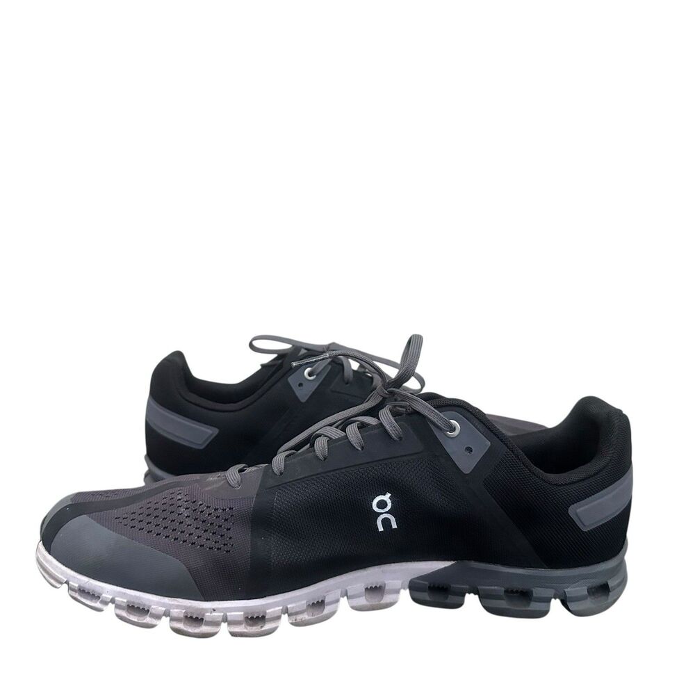 On Cloudflow 3.0 Shoes Mens 14 Gray Black Athletic Running Workout Sneakers - Picture 8 of 11